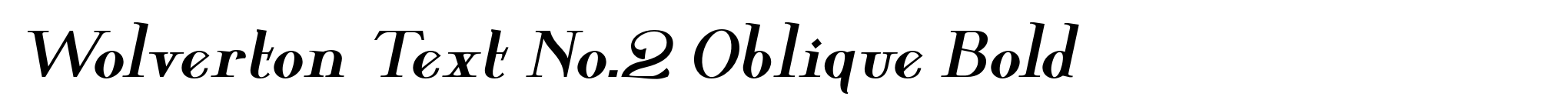 Wolverton Text No.2 Oblique Bold image